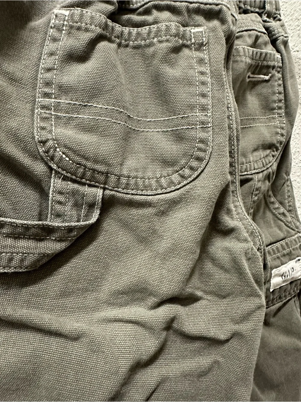 GAP Olive Green Cargo Jeans with Snap Details